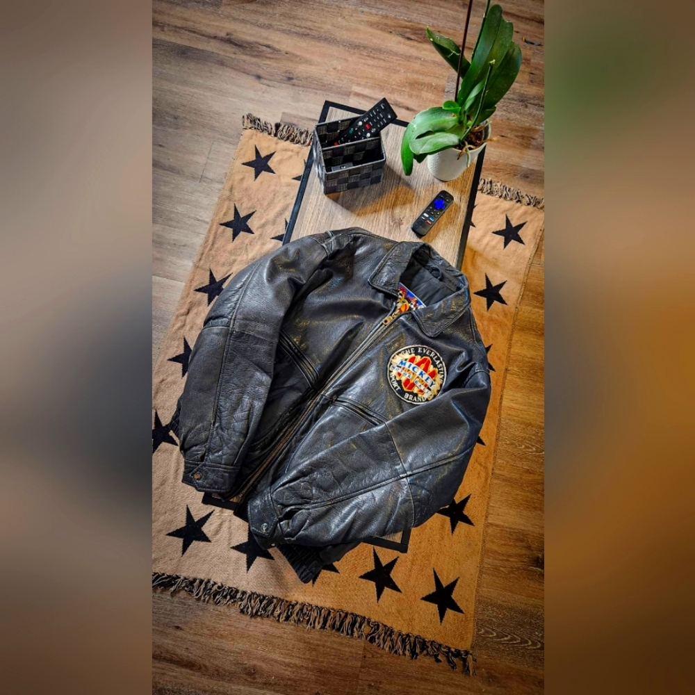 Disney Mickey Racing Team Leather Jacket